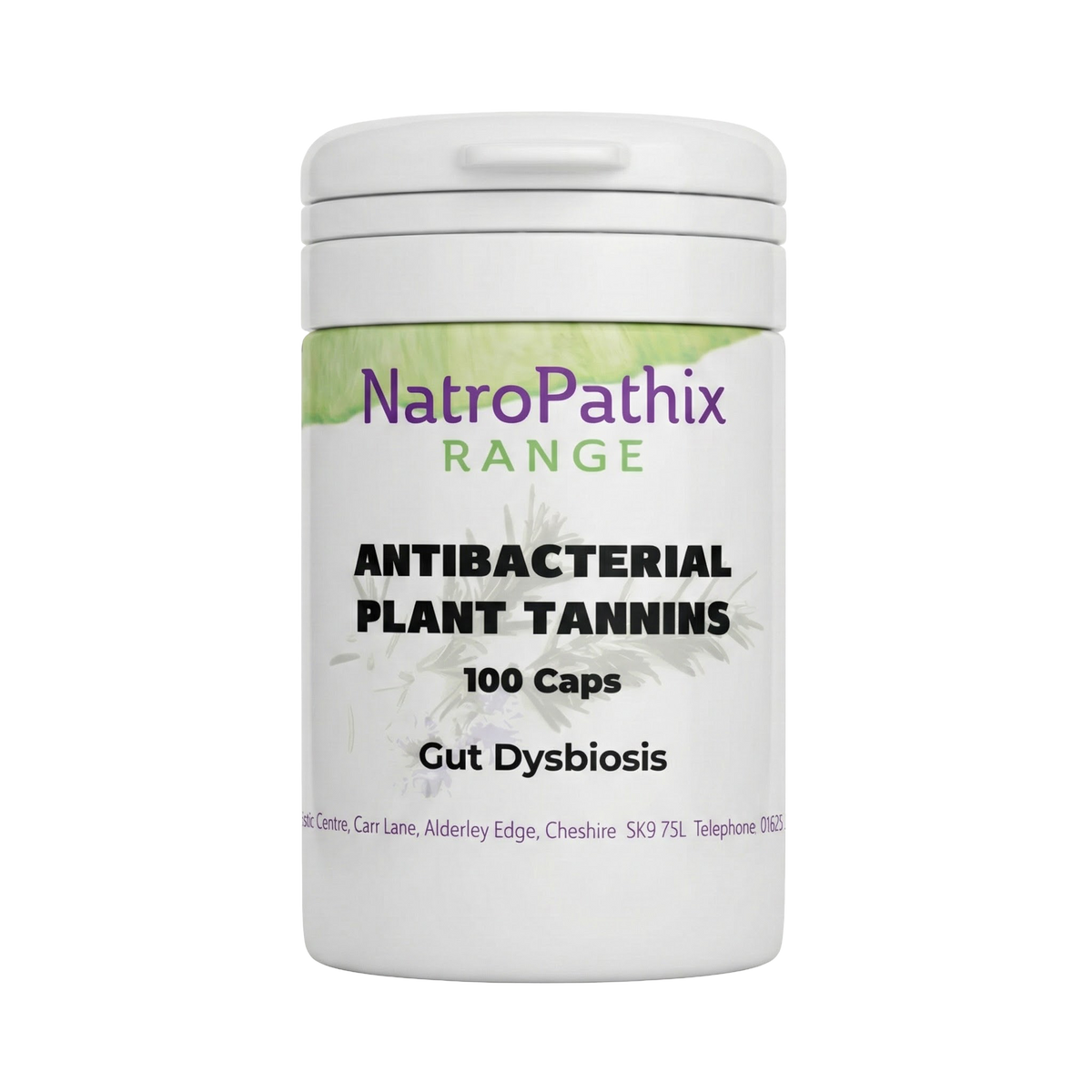 Plant Tannins, Anti-bacterial - 100 veg caps supports gut dysbiosis with antibacterial and astringent herbs, ideal for those seeking a natural parasite cleanse.