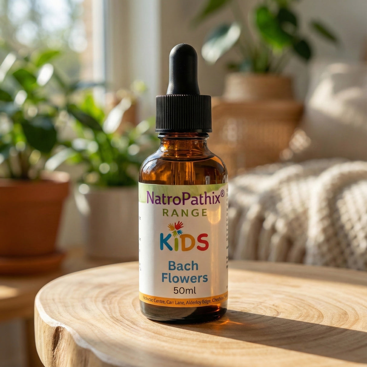 Kids Bach Flowers 50ml on wooden table
