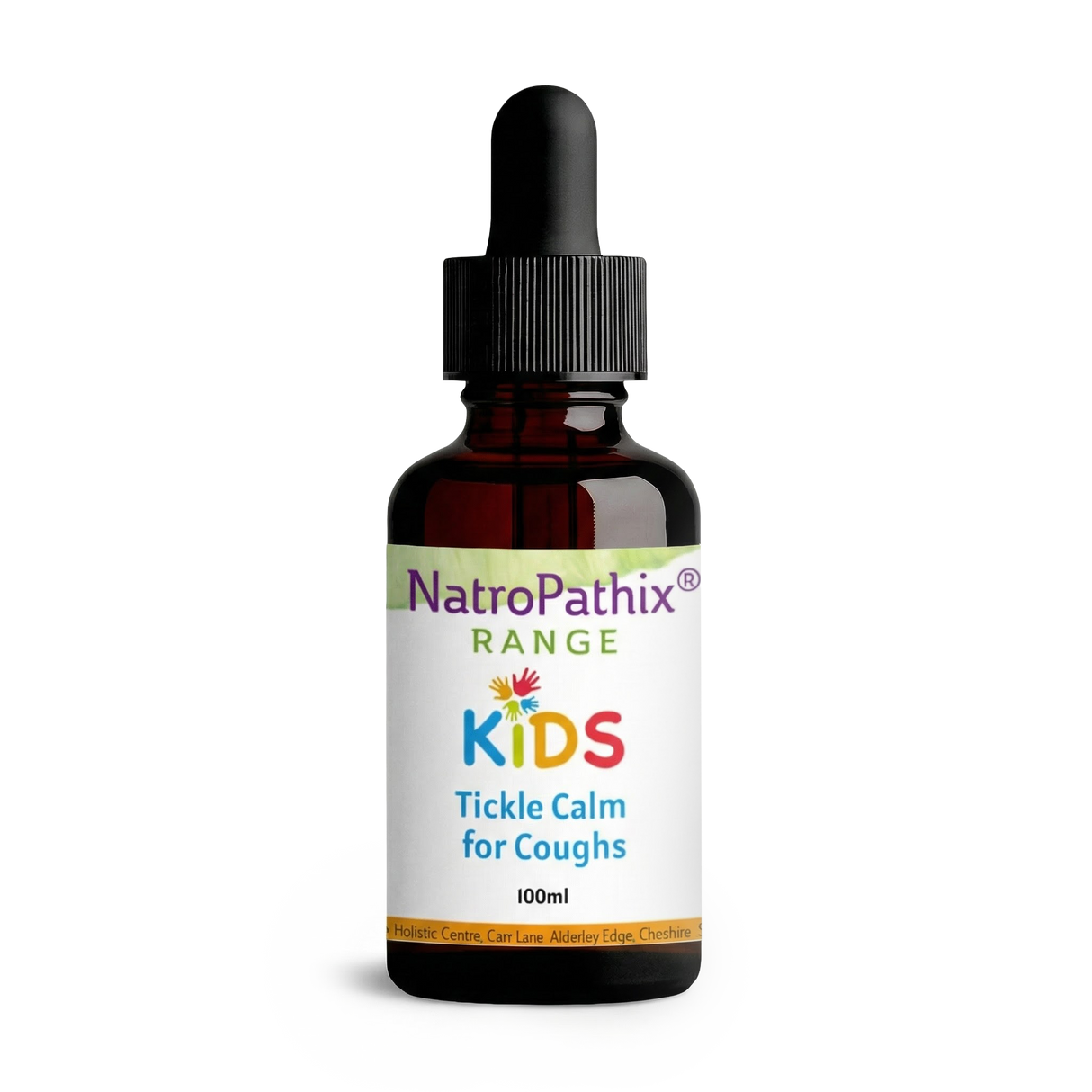 Kids Tickle Calm for Coughs 100ml tincture bottle