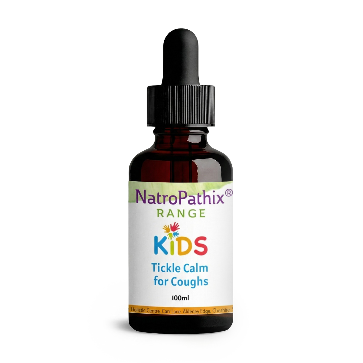 Kids Tickle Calm for Coughs 100ml tincture bottle