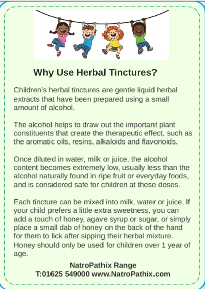 Herbal tinctures usage guide for children
