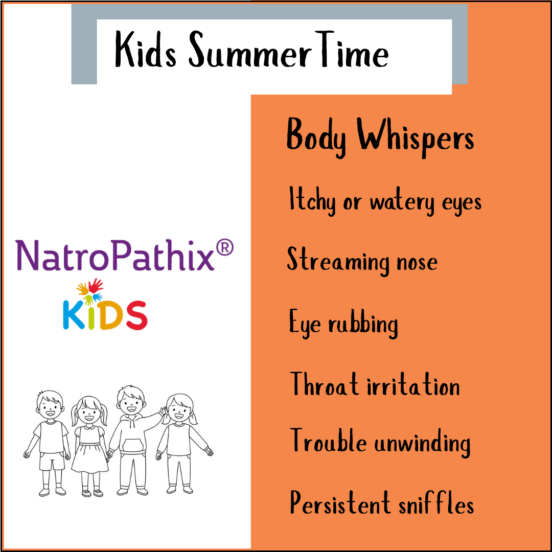 Kids SummerTime Tincture benefits list illustration
