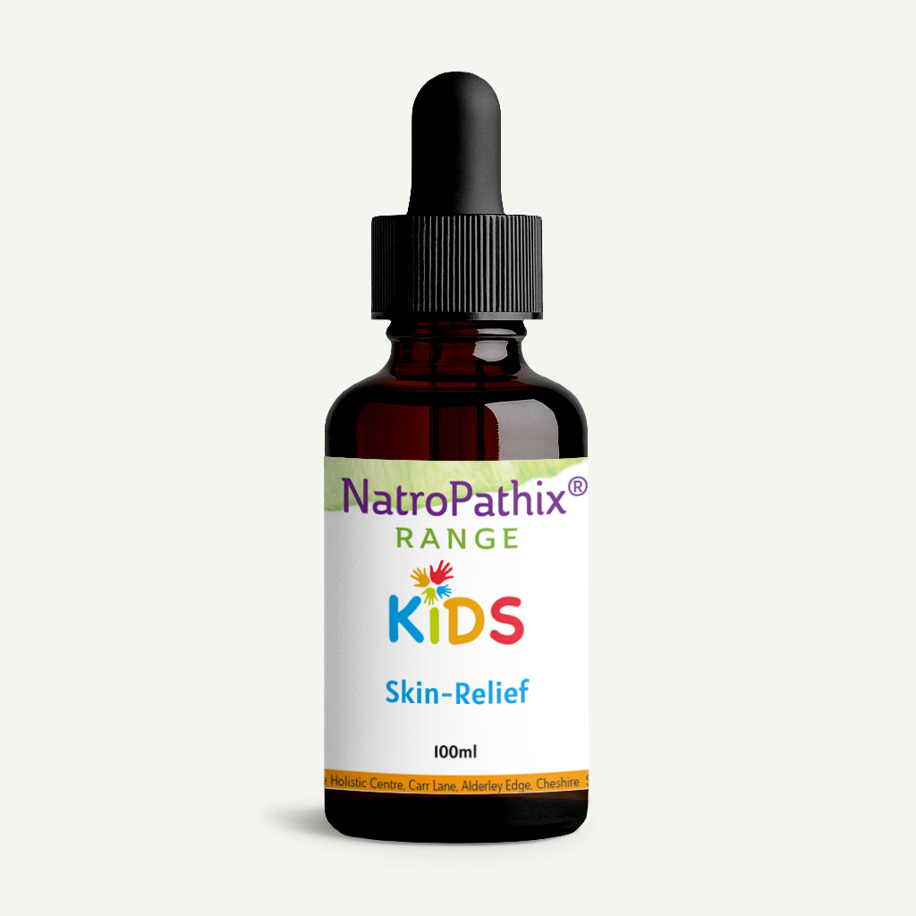 Kids Skin Relief 100ml tincture with plain background