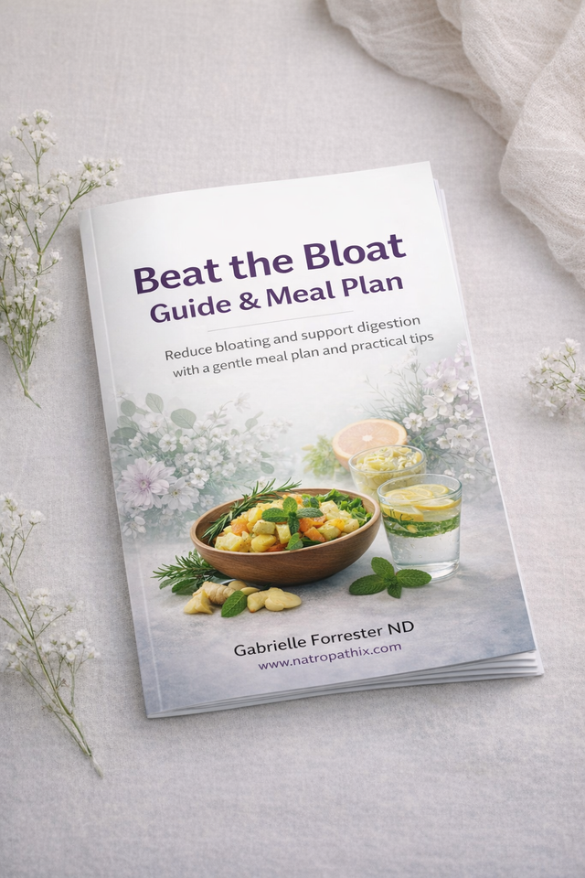 Beat the Bloat Guide and Meal Plan e-book cover
