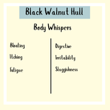 Black Walnut tincture - 100ml may help with bloating, itching, fatigue, digestive issues, irritability, and sluggishness. Supports digestive health and is valued for use in parasite cleanse routines.
