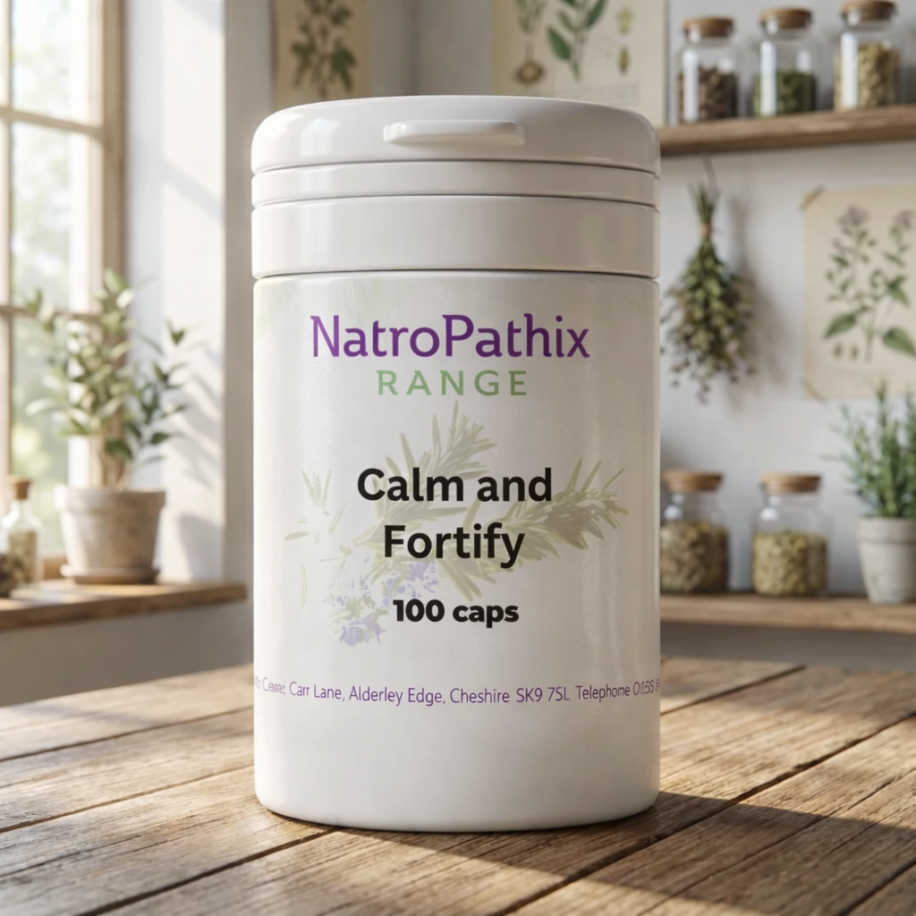 Calm & Fortify Capsules in a natural setting