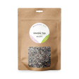 Brown resealable bag labeled "Uterine Tea - 100gms" features a clear window displaying loose herbal tea, carefully blended to support uterine health and women’s wellness.
