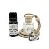 The Bounce Back Kit - Get Well Faster! includes a small essential oil bottle, decorative glass vial with rope, and tiny metal funnel—ideal for crafting your own immune-boosting or antiviral blends—shown on a white background.