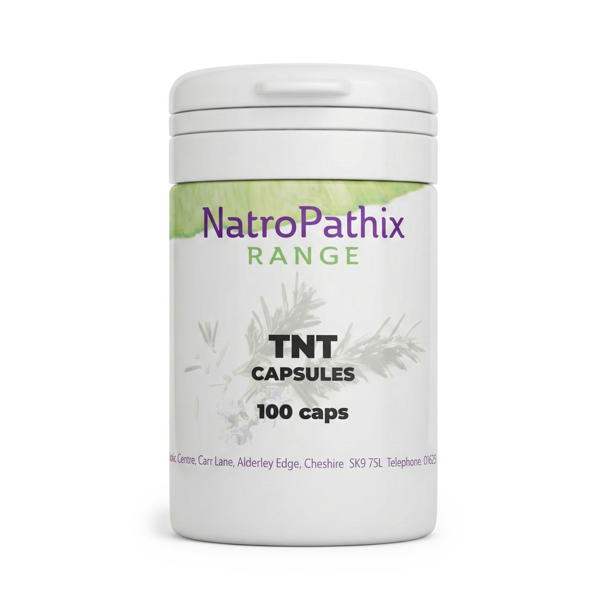 White bottle labeled "NatroPathix TNT - Co-Ton's Big Brother 100 caps" on a plain background, designed to support healthy bowel motility and promote regular bowel movement.