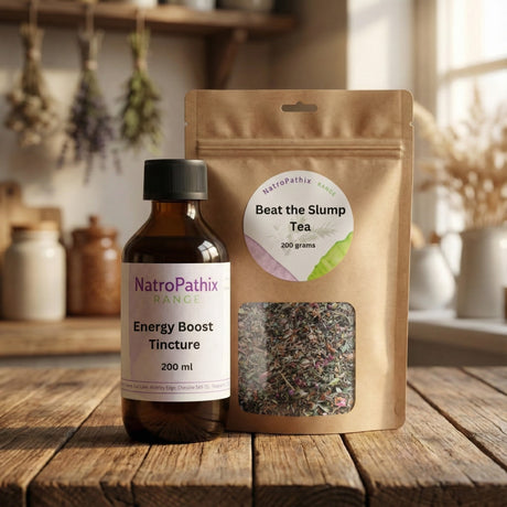 A box of Kit 3 – Blood Sugar Balance, formulated to support balanced blood sugar levels and metabolism, sits on a wooden table.