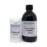 Kit 1 - Utterly Floored includes two NatroPathix supplements: STRESS-LESS 100 CAPS for stress relief and VA VA VOOM! FORMULA 300 ml to boost energy and assist with adrenal fatigue.