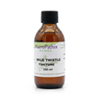 Milk Thistle Tincture in a brown 200 ml bottle from the NatroPathix Range, featuring a black cap—ideal for natural liver detox support.