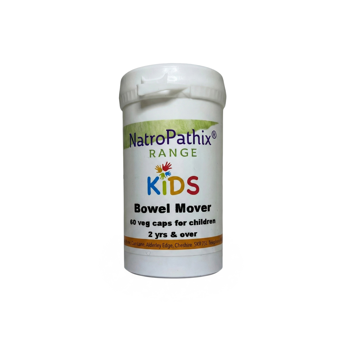 Kids Bowel Mover capsules container