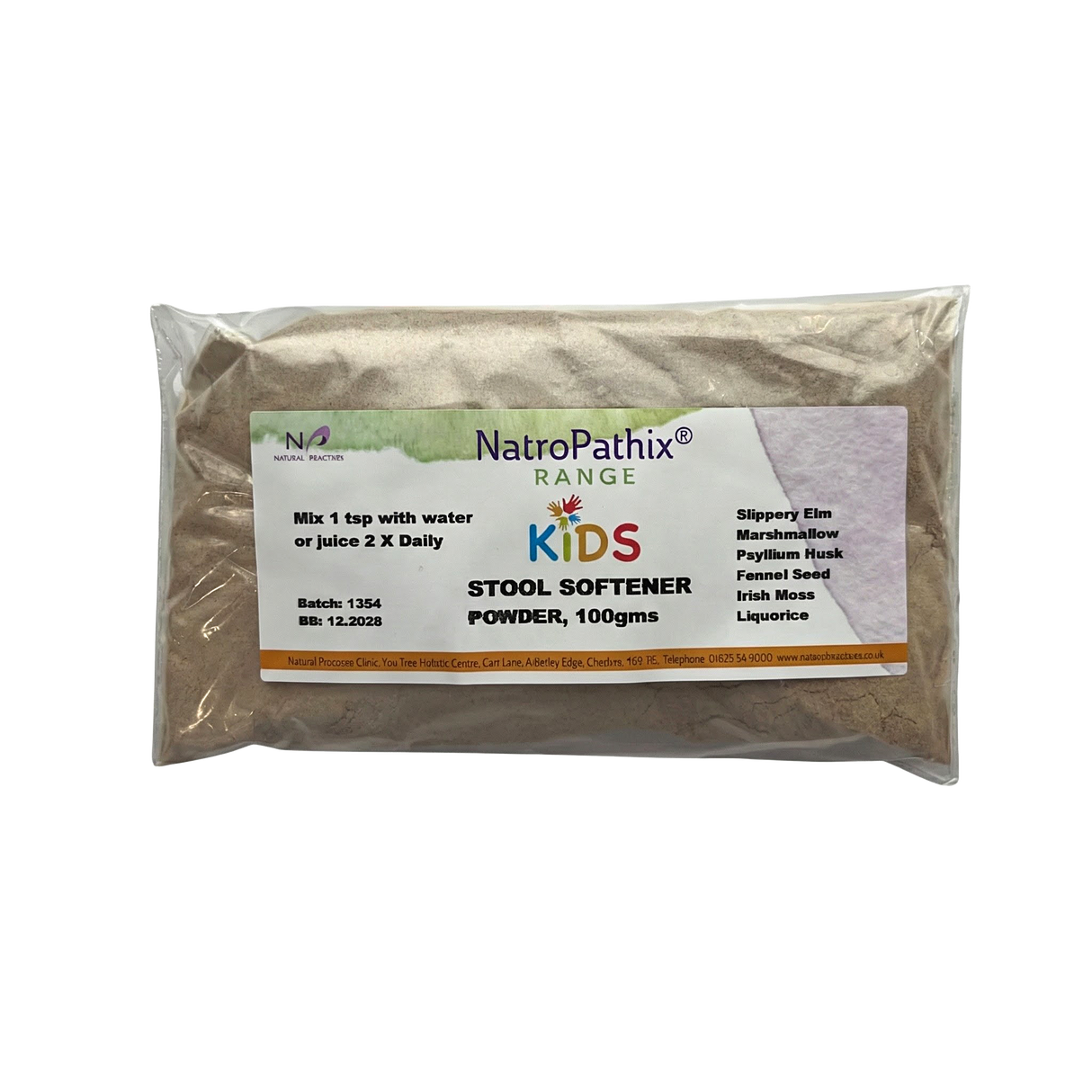 Kids Stool Softener Powder packaging - 100 gms