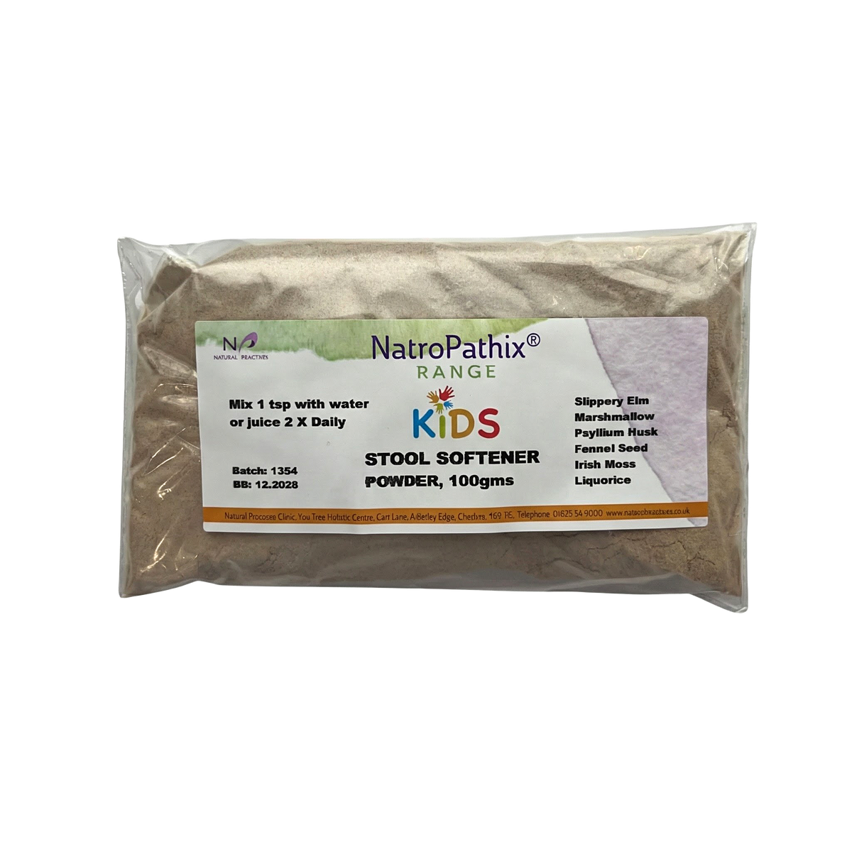 Kids Stool Softener Powder packaging - 100 gms