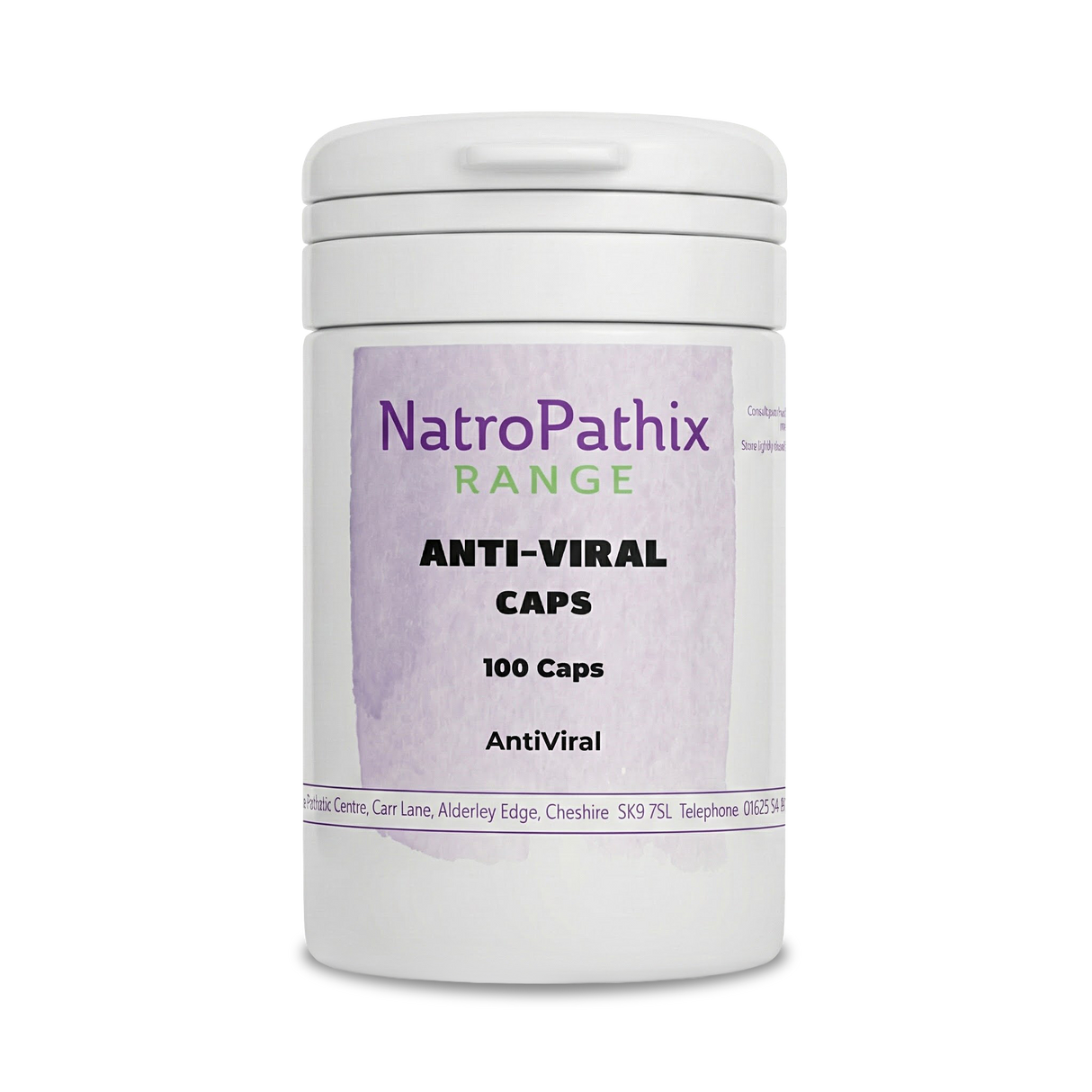A white bottle labeled "Anti-Viral Herbs - 150 Capsules" supports your immune system with a targeted anti-viral blend.