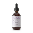 A 100 ml amber bottle of Siberian Ginseng with a black dropper cap, providing powerful adrenal support and boosting the immune system.