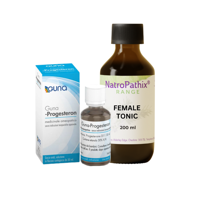Three bottles of Regulating Cycle Combination supplements on a white background, specially formulated to support hormonal balance and regulate the menstrual cycle.