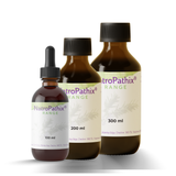 Three bottles of NatroPathix products on a white background