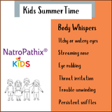 Kids SummerTime Tincture benefits list illustration