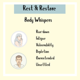 Rest & Restore body whispers list