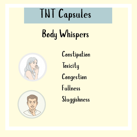 TNT - Co-Ton's Big Brother may help address symptoms like constipation, toxicity, congestion, fullness, and sluggish bowel motility—with two people making shushing gestures.