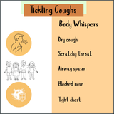 Tickling Coughs infographic with symptoms