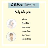 Va Va Voom Tincture (100ml, 200ml & 300ml): An adaptogenic tonic for stress relief and adrenal support, formulated to address fatigue, depletion, imbalance, congestion, low drive, and sluggishness.