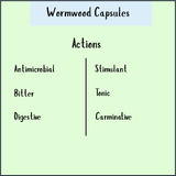 Wormwood - 60 Capsules: Antimicrobial, bitter, digestive stimulant, tonic, and carminative—ideal for parasite cleanse and digestive support.